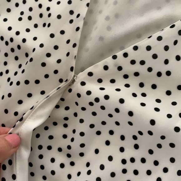 Sienna Sky Polka Dot High Low Wrap Dress lightweight classic retro tie waist M - Picture 10 of 13